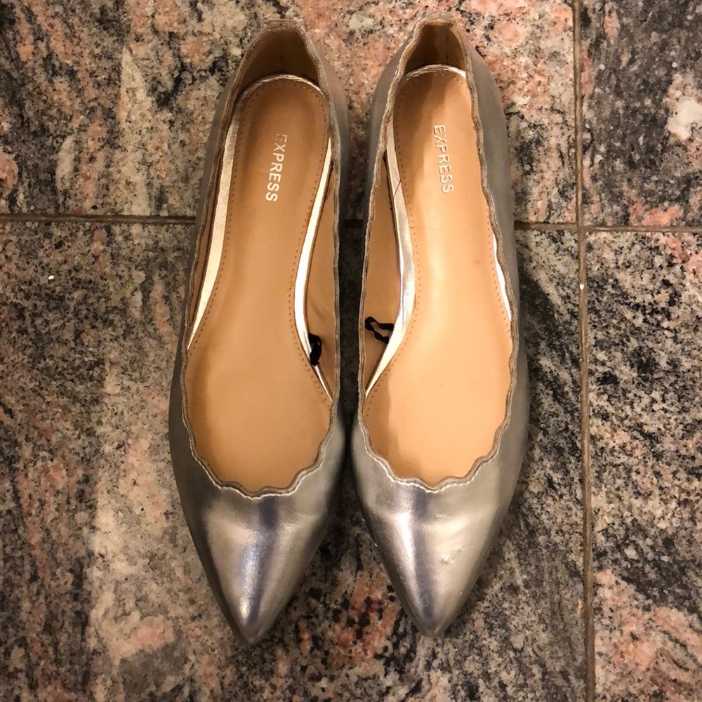 Silver Fashion Flats